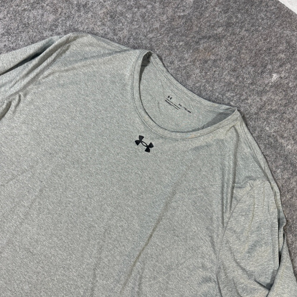 Under Armour Mens XXL Loose Fit Heather Gray Long Sleeve Performance Shirt Tee